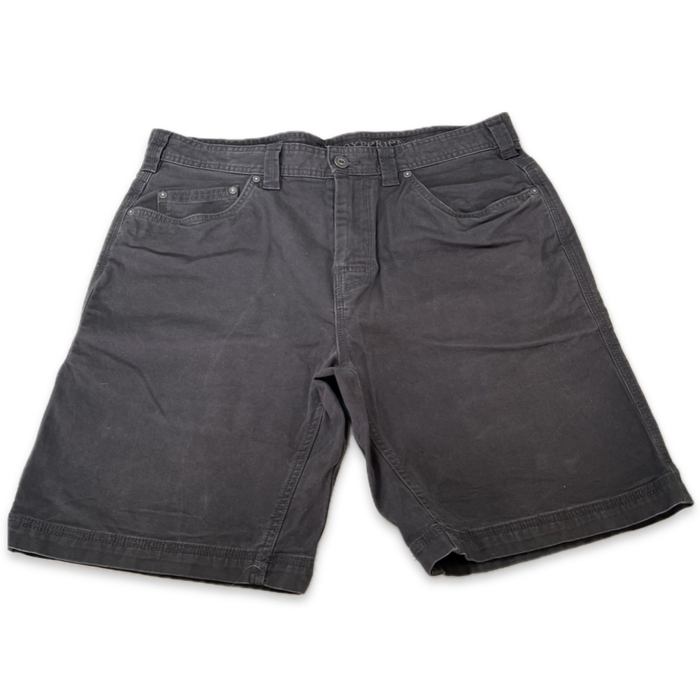 Prana Men’s Grey Breathe Chino shorts 35/9 98% Organic Cotton EUC